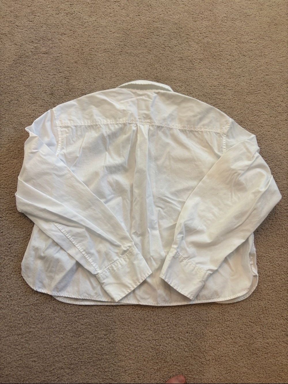 GAP White Cropped Button-Front Shirt - Picture 6 of 6